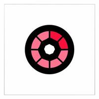 Red color performance icon illustration vector