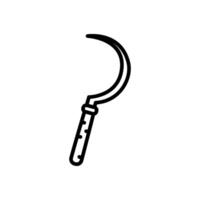 sickle icon in line style vector