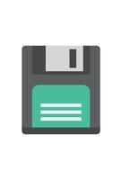 simple diskette icon for storage. memory storage symbol vector