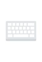simple white keyboard icon for design. virtual keyboard design vector