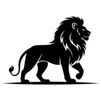 Lion silhouette on white background vector