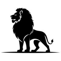Lion silhouette on white background vector