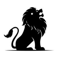 A lion is standing on its hind legs and is looking up vector