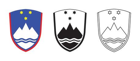 Slovenia Flag Logo Illustration on Isolated Background vector