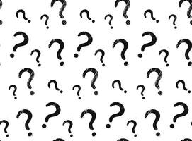 Black and White Question Mark Pattern Illustration on Isolated Background vector
