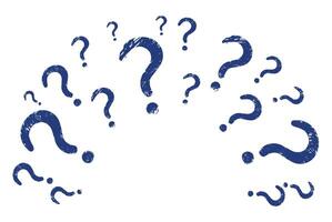 Question Mark Grunge Point to Circle Illustration on Isolated Background vector