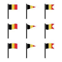 Set of Belgium Flag Icons Isolated on Background vector