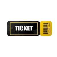 Vintage ticket template. Just add your own text. On dark background with yellow accents. For excursion routes, retro parties and clubs and other projects. vector