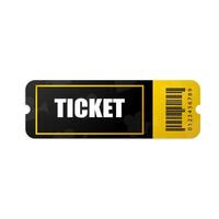 For excursion routes, retro parties and clubs and other projects. Vintage ticket template on dark background with yellow accents. Just add your own text. vector