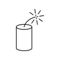 dynamite tnt icon design outline style vector
