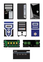 desktop electronics 2d design vector