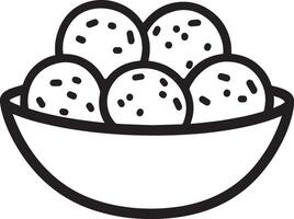 Falafel balls icon linear simple vector