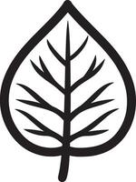 Mapble leaf clean simple icon outline black vector