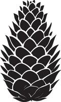 a black and white pine cone vector