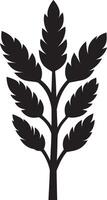 wheat fill black icon vector