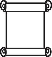 a scroll paper linear icon vector