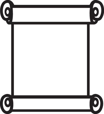 a scroll paper linear icon