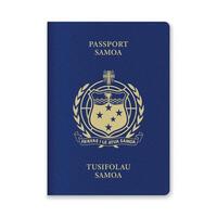 Samoa Passport Cover with Gold Emblem and Text vector
