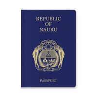Nauru Passport Cover with Gold Emblem and Text vector