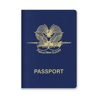 Papua New Guinea Passport Cover with Gold Emblem and Text vector