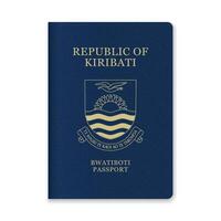 Kiribati Passport Cover with Gold Emblem and Text vector