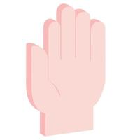 Hand palm isometric icon vector