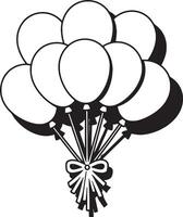 New Year Party Decor with Balloon Silhouette Background vector