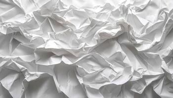 Messy crumpled paper, wrinkled sheet, old communication failure generated by AI photo