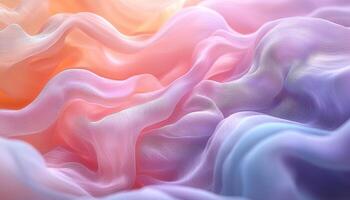 Smooth pink curve flowing in vibrant fractal pattern generated by AI photo