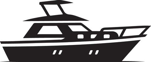 Yacht silhouette, illustration on a white background vector