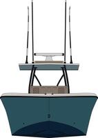 Front view boat , illustration on background vector