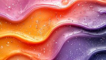 Vibrant colors, wet glass, shiny reflection, smooth wave generated by AI photo