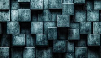 Geometric shape pattern on modern concrete wall backdrop generated by AI photo