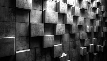 Concrete modern pattern architecture wall building feature shape generated by AI photo