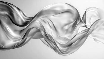 Smooth wave pattern flowing silk elegance in motion generated by AI photo
