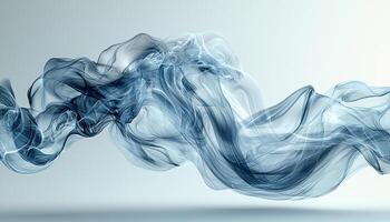 Smooth smoke flowing in transparent wave pattern backdrop generated by AI photo