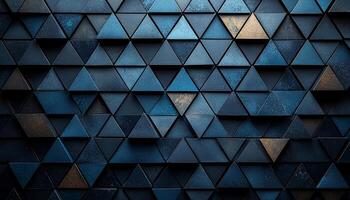 Geometric shape futuristic architecture steel wall shiny colors generated by AI photo
