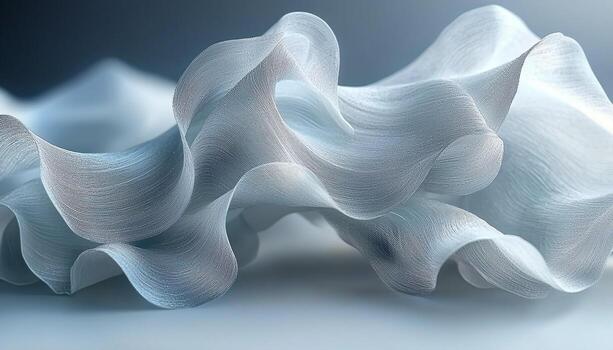Smooth flowing wave pattern in futuristic digitally generated image generated by AI photo