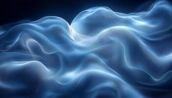 Flowing wave pattern backdrop, smooth curve fractal motion generated by AI photo