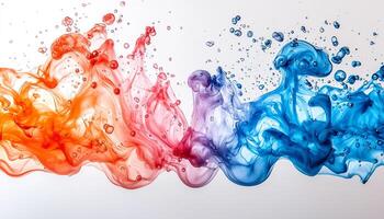 Vibrant colors mixing in flowing liquid shapes smoothly generated by AI photo