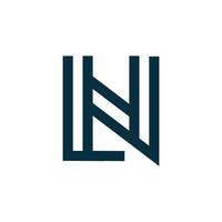 Initials L and N logo template vector