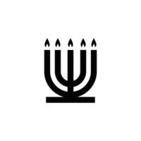 menorah candle logo isolated on white background vector