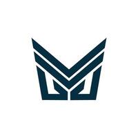 Simple initials MG logo template vector