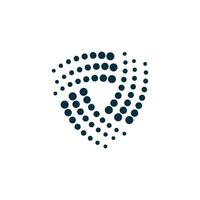 dot forms shield logo template vector