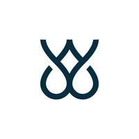 abstract water drop logo template vector