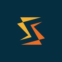 abstract S logo isolated on dark background vector