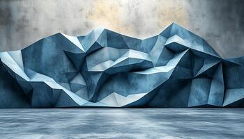 Geometric shape futuristic architecture pattern modern illustration chaos generated by AI photo
