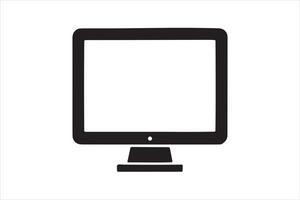 computer monitor, LED LCD TV display monitor silhouette art illustration vector