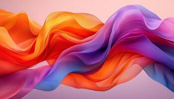 Vibrant colors flowing in smooth wave pattern motion generated by AI photo