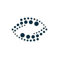 abstract dot eye logo template vector